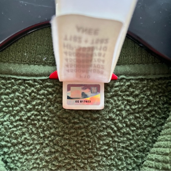 The North Face Vintage Windstopper Full Zip Fleece Size Medium Green Jacket - Picture 12 of 15